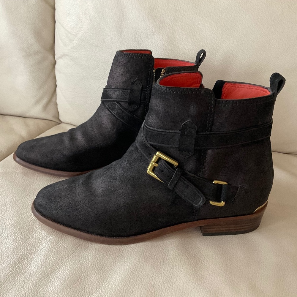 Coach short suede booties